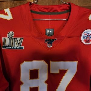 Travis Kelce Superbowl jersey.